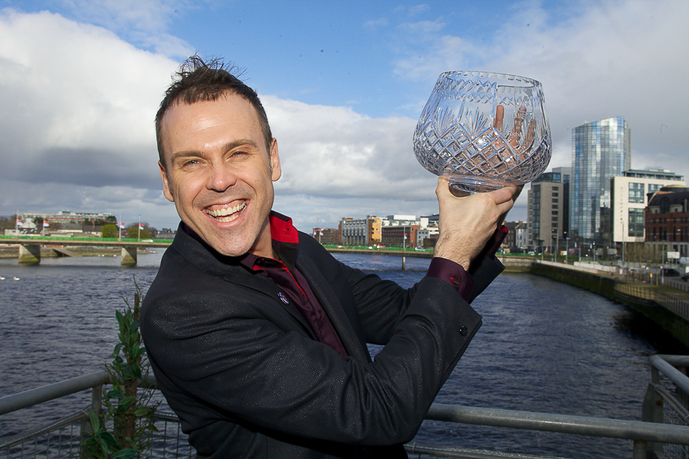 Richard winning the Limerick Person of the Year Award 2011. 