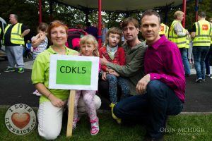 Richard Lynch pictured at last years CDKL5 Awareness Day 2014 with Jonna, Emma, Maia and Brendan Malone. Picture: Oisin Mc Hugh
