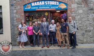 Radar Stores - Pictured are Joe's wife Sharleen McKinney and son Kai McKinney, employee of 33 years Karen Griffin, Ray's son Joe McKinney, Mayor of Limerick City and County Daniel Butler, owner Ray McKinney, his daughter Victoria McKinney, her husband Asif Hussain and Richard Lynch, I Love Limerick pictured at Radar Stores on Foxes Bow which has been serving the people of Limerick for an impressive 40 years. Picture: Farhan Saaed/ilovelimerick