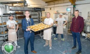 Novaks Bakery - Pictured are baker Mario Tryba, Mayor of Limerick City and County Daniel Butler, owner Michal Nowak, baker Przemek Dillr and Richard Lynch, I Love Limerick at Novak's Bakery in Kilmallock Enterprise Centre. Picture: Krzysztof Luszczki/ilovelimerick.